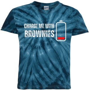 Charge Me With Brownies Funny Brownie Lover Kids Tie-Dye T-Shirt