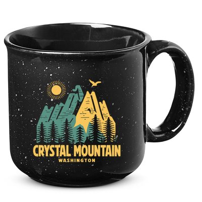 Crystal Mountain Washington Hiking Outdoors Vintage Gift 15oz Campfire Ceramic Mug