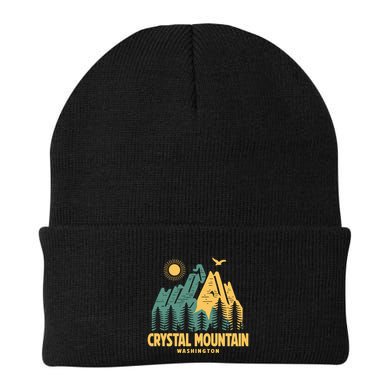 Crystal Mountain Washington Hiking Outdoors Vintage Gift Beanie