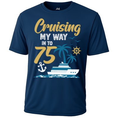 Cruising My Way Into 75th Birthday Cruise 75 Years Old Performance Shirt