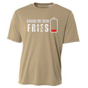 Charge Me With Fries Funny French Fries Lover Cooling Performance Crew T-Shirt