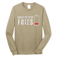 Charge Me With Fries Funny French Fries Lover Long Sleeve Shirt