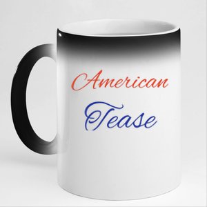 Casey Mae Wearing American Tease 11oz Black Color Changing Mug