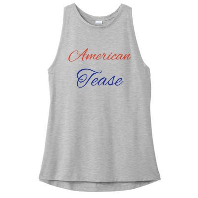 Casey Mae Wearing American Tease Ladies PosiCharge Tri-Blend Wicking Tank