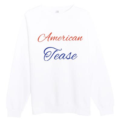 Casey Mae Wearing American Tease Premium Crewneck Sweatshirt