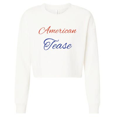 Casey Mae Wearing American Tease Cropped Pullover Crew