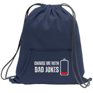 Charge Me With Dad Jokes Funny Bad Puns Lover Sweatshirt Cinch Pack Bag