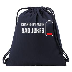 Charge Me With Dad Jokes Funny Bad Puns Lover Drawstring Bag