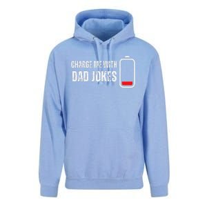 Charge Me With Dad Jokes Funny Bad Puns Lover Unisex Surf Hoodie