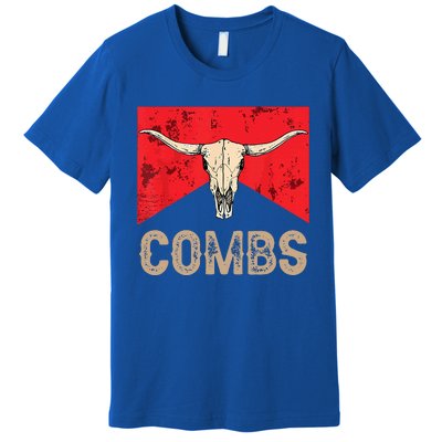 Country Music Western Cow Skull Cowboy Premium T-Shirt