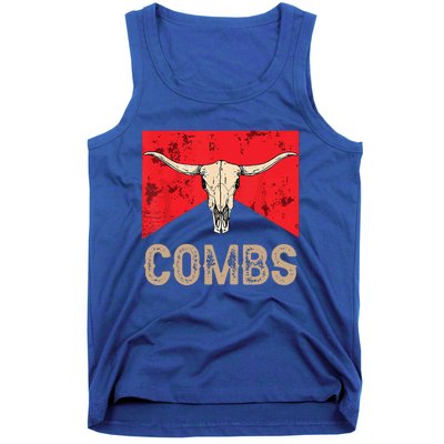 Country Music Western Cow Skull Cowboy Tank Top