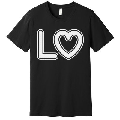 Couple Matching Wife Husband LO Valentine's Day Premium T-Shirt