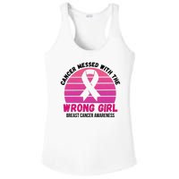 Cancer Messed With The Wrong Girl Breast Cancer Awareness Ladies PosiCharge Competitor Racerback Tank