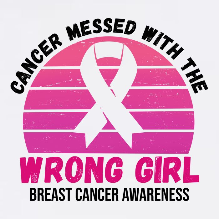 Cancer Messed With The Wrong Girl Breast Cancer Awareness Womens Tank Top