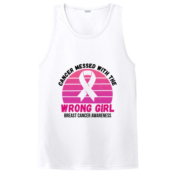 Cancer Messed With The Wrong Girl Breast Cancer Awareness PosiCharge Competitor Tank