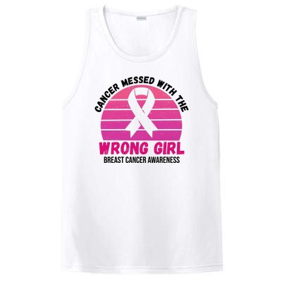 Cancer Messed With The Wrong Girl Breast Cancer Awareness PosiCharge Competitor Tank