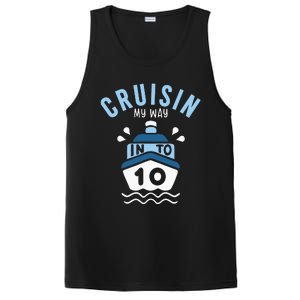 Cruisin My Way Into 10 10th Birthday Cruise Party PosiCharge Competitor Tank