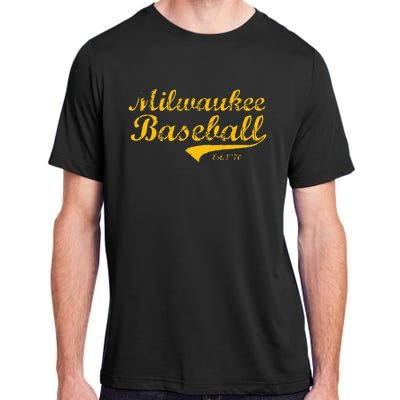 Classic Milwaukee Wisconsin Baseball Fan Retro Vintage Adult ChromaSoft Performance T-Shirt