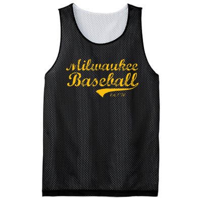 Classic Milwaukee Wisconsin Baseball Fan Retro Vintage Mesh Reversible Basketball Jersey Tank