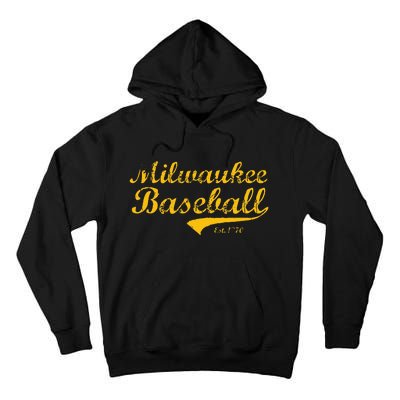 Classic Milwaukee Wisconsin Baseball Fan Retro Vintage Tall Hoodie