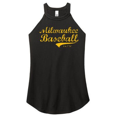 Classic Milwaukee Wisconsin Baseball Fan Retro Vintage Women’s Perfect Tri Rocker Tank