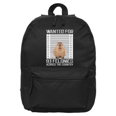 Capybara Mugshot Wanted For 93 Felonies Across The Country 16 in Basic Backpack