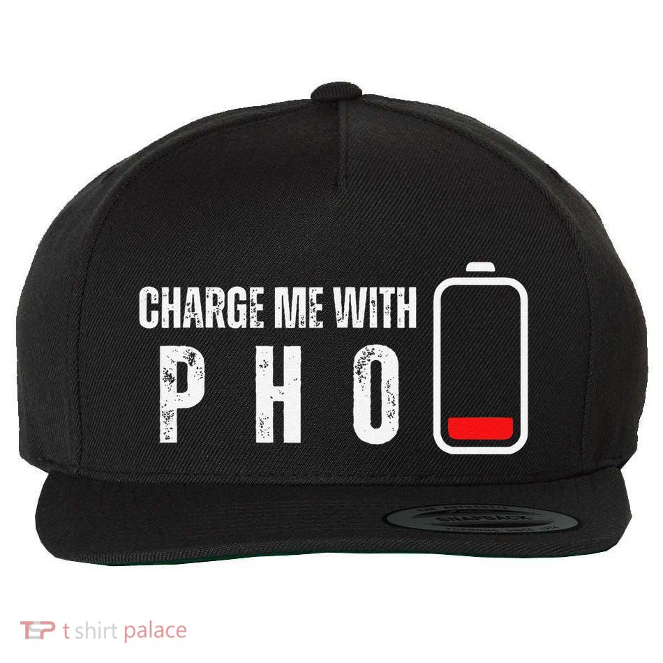 Charge Me With Pho Funny Pho Noodle Soup Lover Wool Snapback Cap