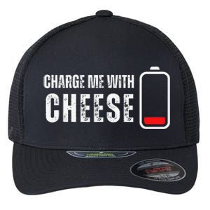 Charge Me With Cheese Funny Cheese Lover Flexfit Unipanel Trucker Cap