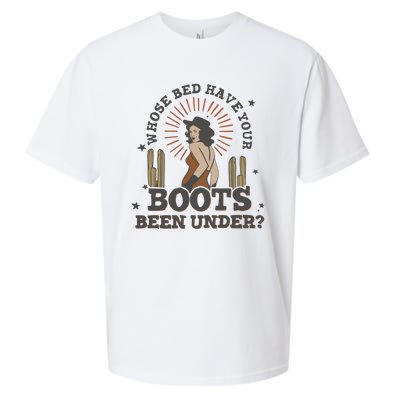 Country Music Who Is Bed Have Your Boots Been Under Sueded Cloud Jersey T-Shirt