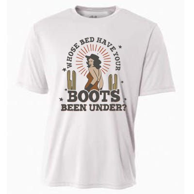 Country Music Who Is Bed Have Your Boots Been Under Cooling Performance Crew T-Shirt