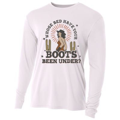 Country Music Who Is Bed Have Your Boots Been Under Cooling Performance Long Sleeve Crew