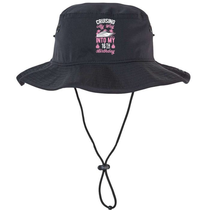 Cruising My Way Into My 16th Birthday Party Supply Vacation Legacy Cool Fit Booney Bucket Hat