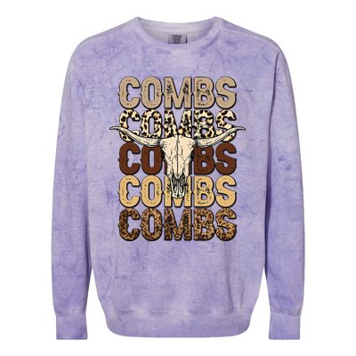 Country Music Western Cow Skull Colorblast Crewneck Sweatshirt