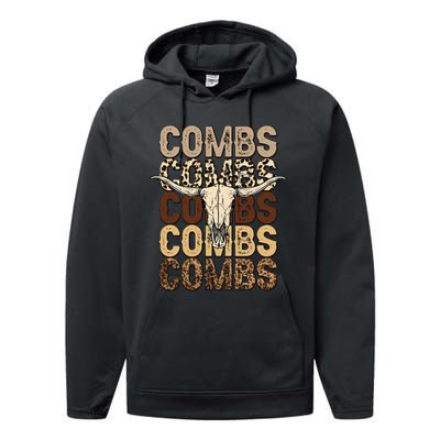 Country Music Western Cow Skull Performance Fleece Hoodie