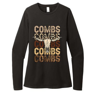 Country Music Western Cow Skull Womens CVC Long Sleeve Shirt