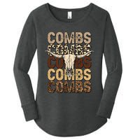 Country Music Western Cow Skull Women's Perfect Tri Tunic Long Sleeve Shirt