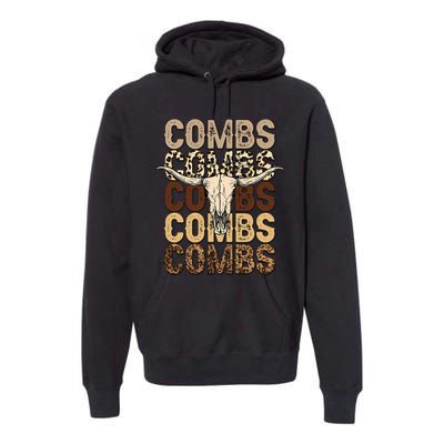 Country Music Western Cow Skull Premium Hoodie