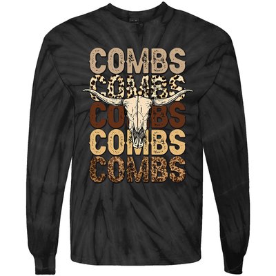 Country Music Western Cow Skull Tie-Dye Long Sleeve Shirt