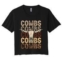 Country Music Western Cow Skull Women's Crop Top Tee