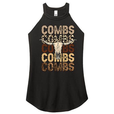 Country Music Western Cow Skull Women's Perfect Tri Rocker Tank