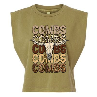 Country Music Western Cow Skull Garment-Dyed Women's Muscle Tee