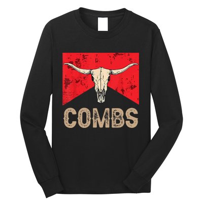 Country Music Western Cow Skull Cowboy Long Sleeve Shirt