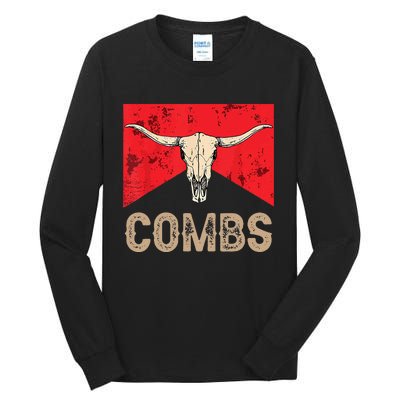 Country Music Western Cow Skull Cowboy Tall Long Sleeve T-Shirt