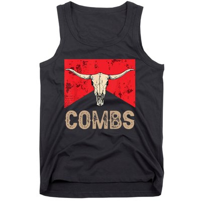 Country Music Western Cow Skull Cowboy Tank Top