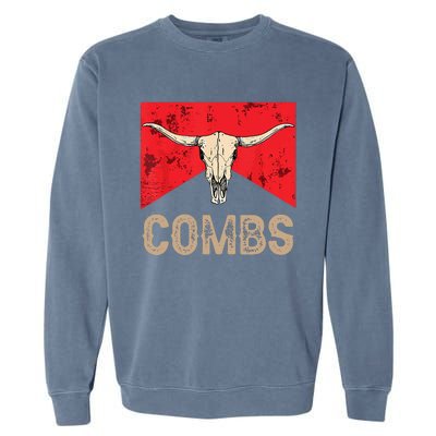 Country Music Western Cow Skull Cowboy Garment-Dyed Sweatshirt