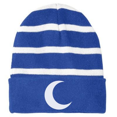 Crescent Moon Witches Meaningful Gift Striped Beanie with Solid Band