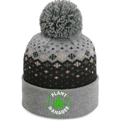 Cannabis Marijuana Weed Funny Plant Manager Smoke Stoner The Baniff Cuffed Pom Beanie