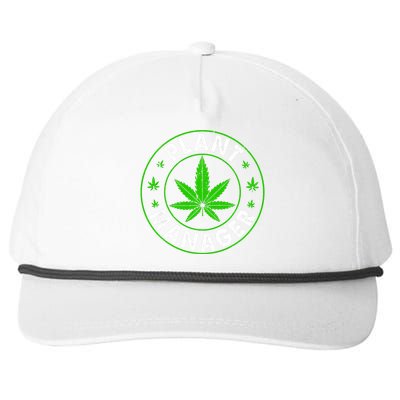 Cannabis Marijuana Weed Funny Plant Manager Smoke Stoner Snapback Five-Panel Rope Hat