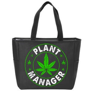 Cannabis Marijuana Weed Funny Plant Manager Smoke Stoner Zip Tote Bag