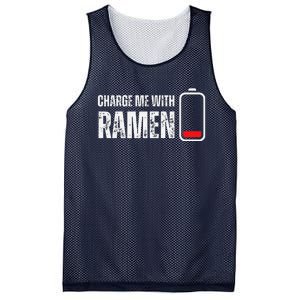 Charge Me With Ramen Funny Ramen Noodle Soup Lover Mesh Reversible Basketball Jersey Tank